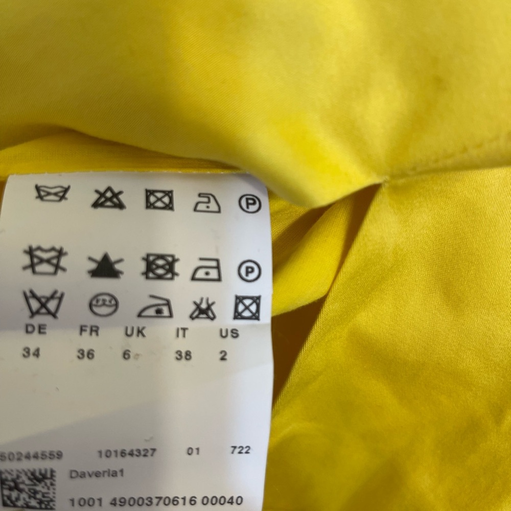 Boss Hugo Boss Yellow Ruched Pleated Dress - Picture 5 of 7